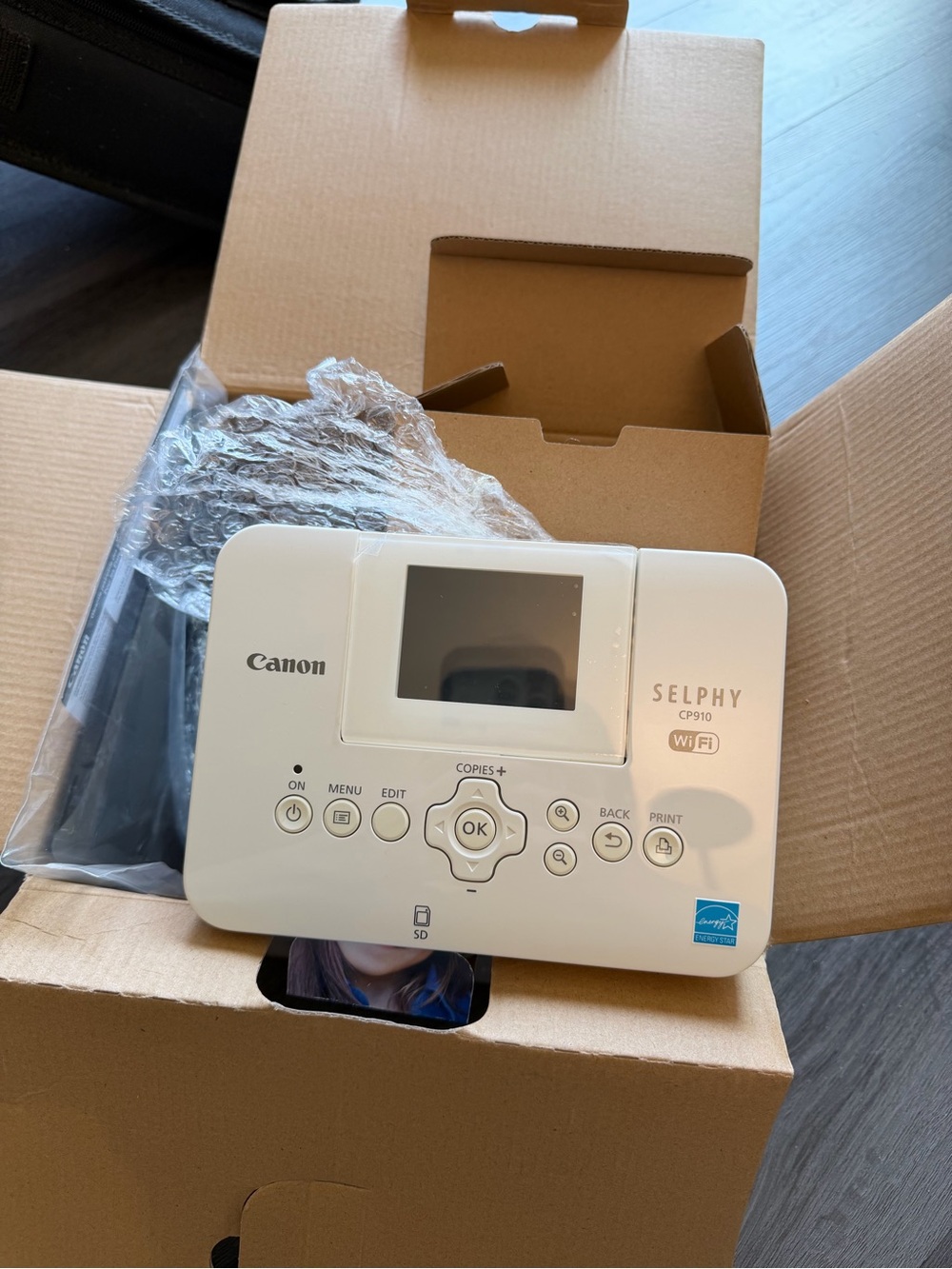 Canon SELPHY CP910 Portable Photo Printer in White